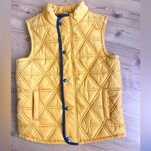 Gymboree vest unisex EUC size 7-8, 2 pockets, gold trimmed in dark blue